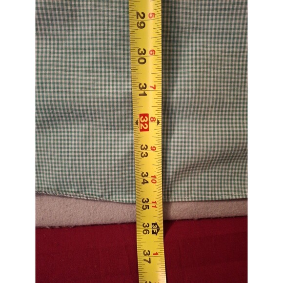 LL Bean Dress Shirt Mens L Tall Green Check Traditional Fit Wrinke Resistant - Picture 5 of 6